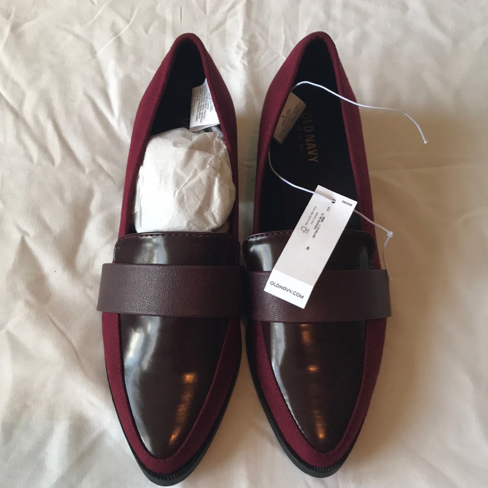 NWT old navy maroon loafers